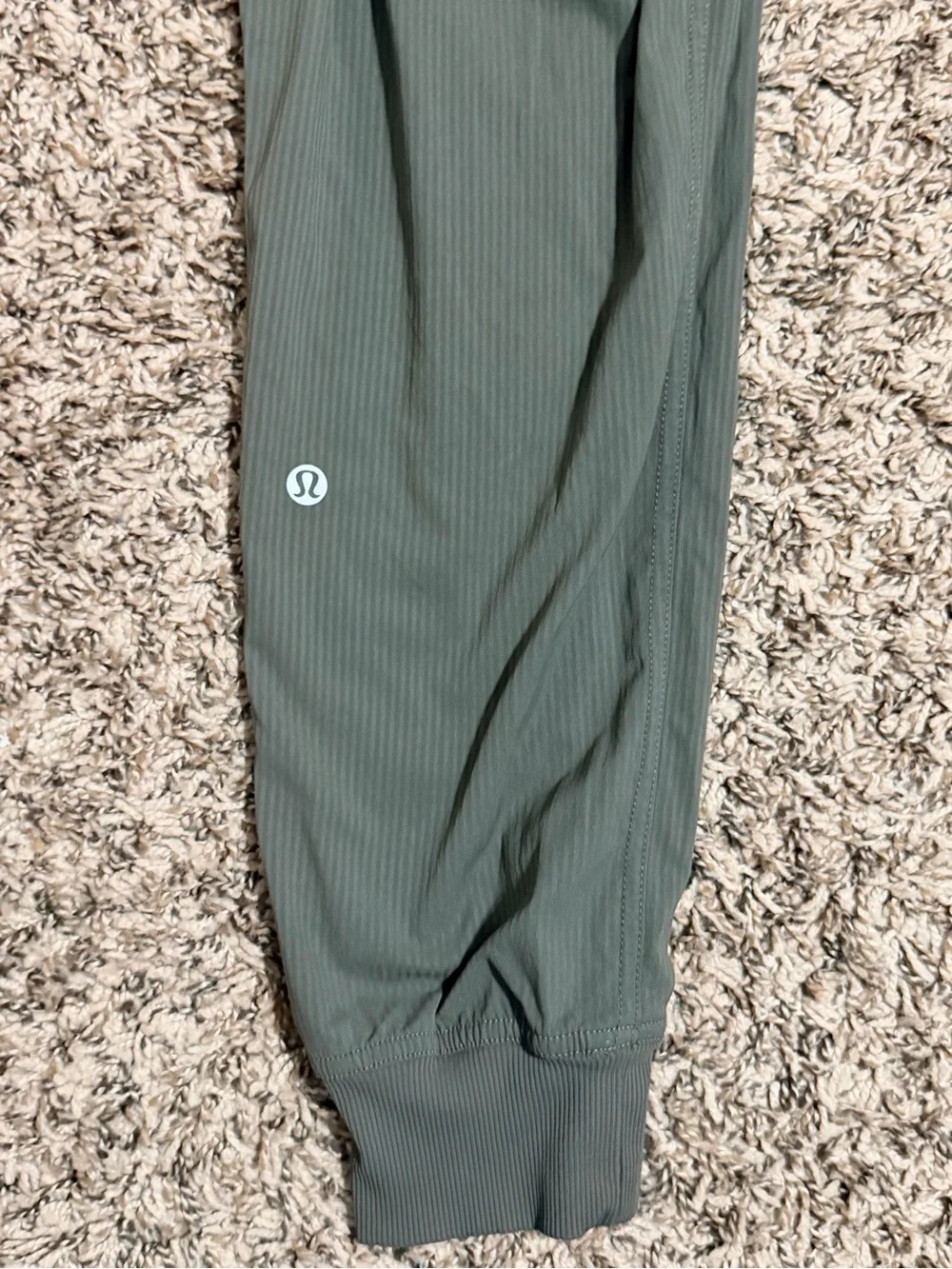 Lululemon Womens Dance Studio Olive Green Jogger Pants - Casual Drawstring Waist